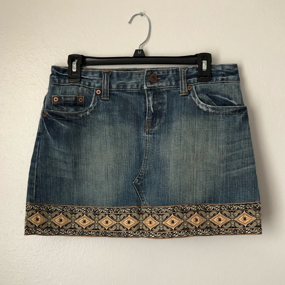 American Eagle Mini Skirt with Gold Hem